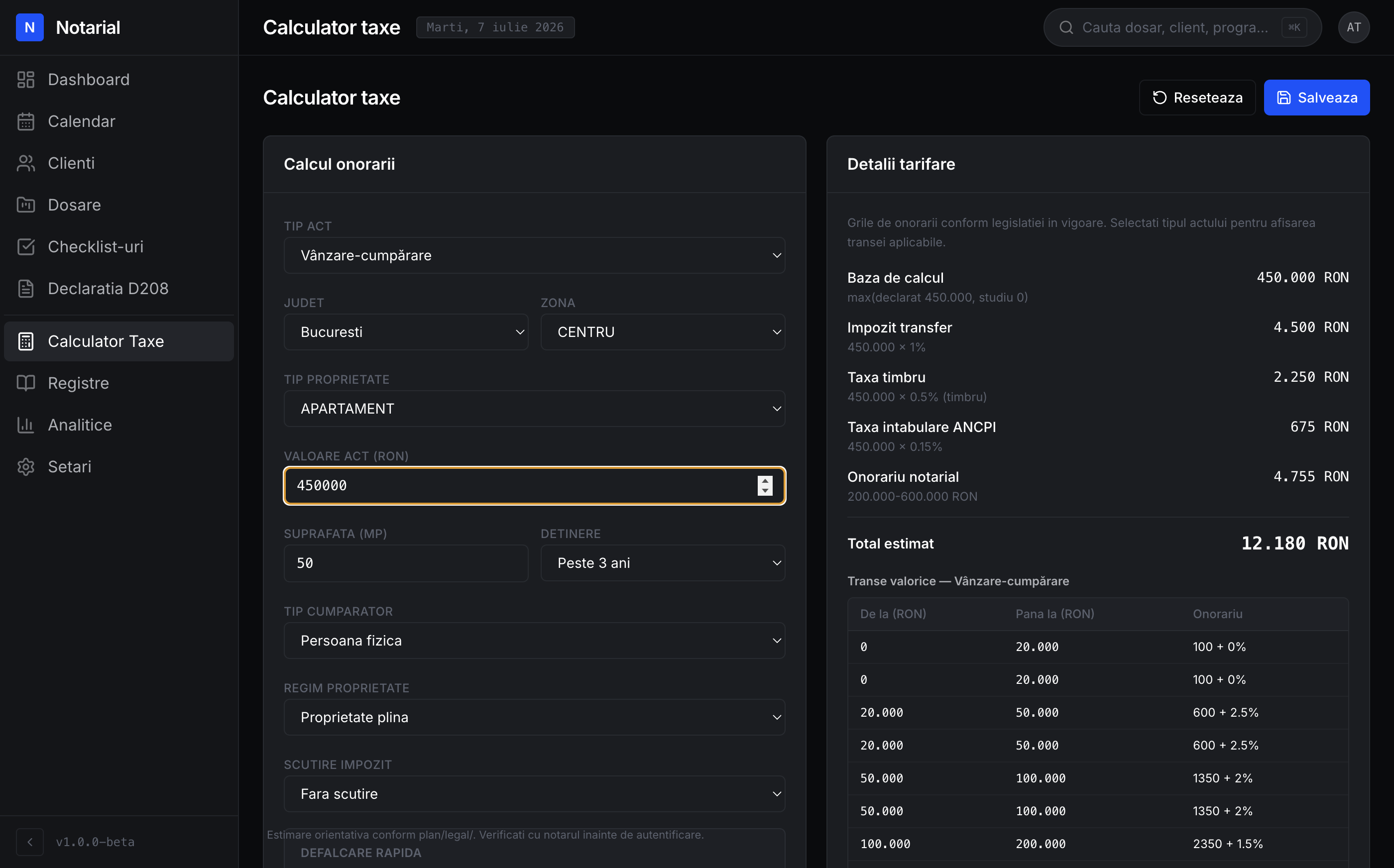 Tax calculator